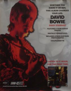 David Bowie Ziggy Stardust Promo Poster