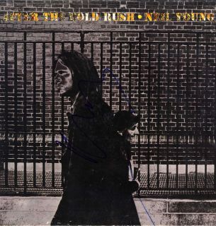 Neil Young autograph, In Person signed record cover