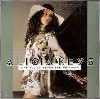 ALICIA KEYS Like Youll Never See Me Again 2007 cd single promo vg