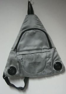 Davidoff Grey Backpack Rucksack Messenger Bag With Speakers New