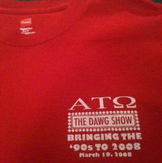 Cool T Shirt Alpha Tau Omega T Shirt March2008 The Dawg Show Red/Small 