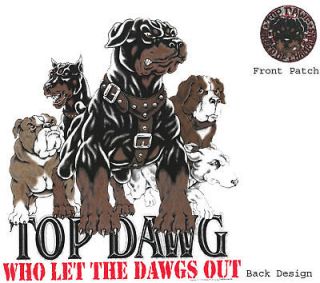 TOP DAWG, Who Let The Dogs Out, Rottweiler Gray T Shirt