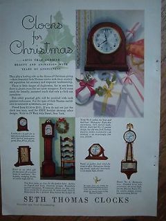   Thomas Banjo Grandfathers Elfin Carthage York No. 1 Clock Color Ad