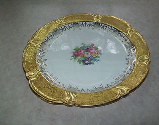 Beautiful, large, Vintage, Decorative Plate with 22 Karat gold 