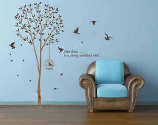   Our Love is A Story Without End Wall Art Decor Mural Sticker Decal