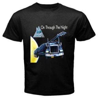 DEF LEPPARD *On Through The Night Rock Band Music Album Black T Shirt 