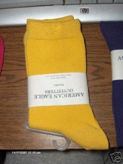 NWT AMERICAN EAGLE OUTFITTERS SOCKS YELLOW SZ 9   11