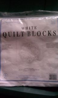 Jack Dempsey Needle Art White Quilt Blocks 6  18 X 18 Blocks 