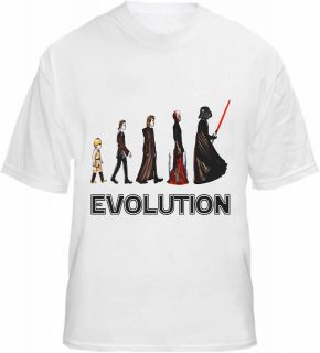 Darth Vader T shirt Evolution Star Wars Parody Lightsaber Sky Walker 