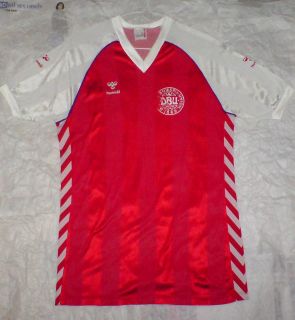 Rare DENMARK DANMARK Original Vintage Euro 1984 HUMMEL Shirt (XL 