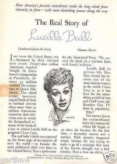   1954 COMEDIENNE BIOGRAPHY THE REAL LIFE STORY OF LUCY, DESI ARNAZ