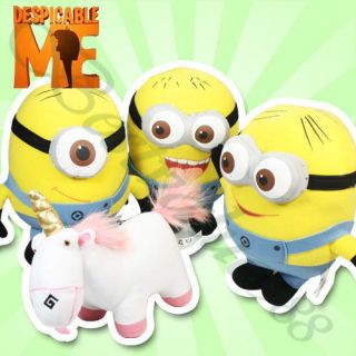 Despicable Me Minion Stuffed Plush Toy Doll 9 3D Eyes Birthday Xmas 