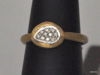 Gorgeous New $1330 MARCO BICEGO Pave Diamond 18K Gold Ring Sz 7 SALE