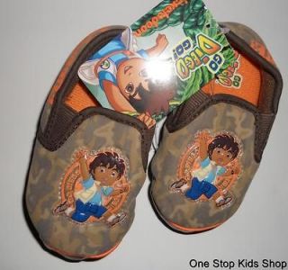 GO DIEGO GO Toddler Boys 5 6 7 8 Shoes SLIPPERS Socks Nickelodeon