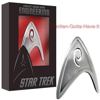 STAR TREK New Metal Starfleet ENGINEERING Division Badge PROP REPLICA 