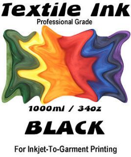 Black FastInk 1000ml TJet Direct To Garment Printer Ink