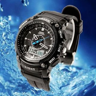   LED Light Army mens Analog Digital quartz Sport Waterproof Watch w021a