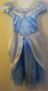 Disney Princess Cinderella Dress Up Outfit Costume Sz 5 6 Small Blue 