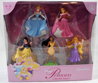 Disney Parks World Princess Playset Figurine Set 5 Cinderella Rapunzel 
