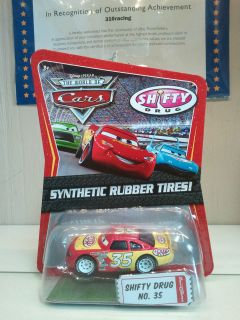 Disney Pixar World of Cars SHIFTY DRUGS NO. 35 synthetic rubber tires 