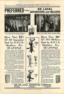 1939 ad DeLaval Cream Separators Milkers True Temper Tools Axes 