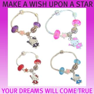 CHILDRENS/KIDS CHARM BRACELET MAKE A WISH UPON A STAR YOUR DREAMS WILL 