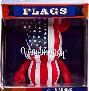 Disney Parks3Vinylmation Epcot Flags Series #1 USA American United 