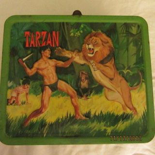 Vintage Tarzan 1966 Lunch Box with Aladdin thermos by Banner 