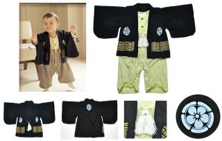 BABY BOY Japanese Kimono Festival Costume 4 Party Dress Up (2 PCS set 
