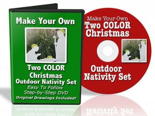 Outdoor Nativity Set EZ DIY 2/Color w/DVD Video How To. Drawings 