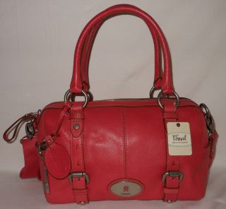 FOSSIL MADDOX LEATHER LARGE SATCHEL BAG PURSE DUSTY ROSE