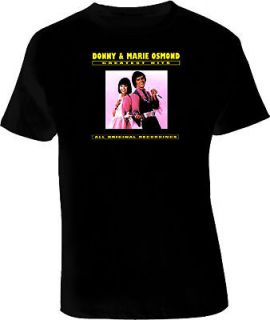 Donnie & Marie Osmond RETRO Vintage NEW Black T Shirt