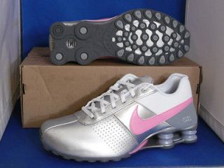 Womens Nike Shox Deliver SZ 8.5 METALLIC SILVER ROSE PINK CLASSIC 