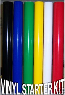 Starter vinyl kit   24x 9 ft.each red,white,black,blue,green,yellow 