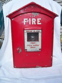 VINTAGE GAMEWELL FIRE ALARM CALL BOX ANTIQUE