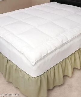   FITTED FIBERBED MATTRESS PAD TOPPER W/ELASTICIZED FITTED SKIRT 4 SIZES