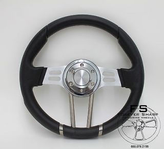 Yamaha Golf Cart Rhino Drifter 14 Aluminum Black Vinyl Steering Wheel 