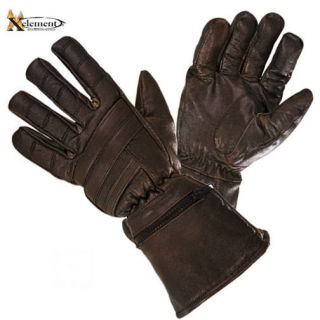 Xelement Driving Motorcycle Retro Brown Leather Gauntlets size M