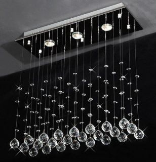   New Modern Crystal Pendant Lamp Ceiling Lighting Rain Drop Chandelier
