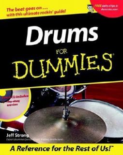 Drums for Dummies by Jeff Strong 2001, Paperback