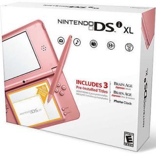 Nintendo DSi XL Pink Rose Handheld System Console Includes 3 Installed 