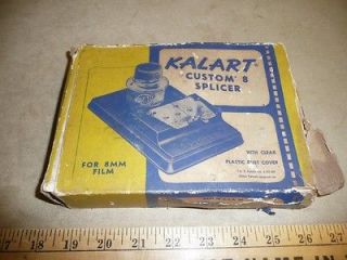 Vintage Kalart Custom 8 Splicer Splices with Tape or Film Cement Mint 