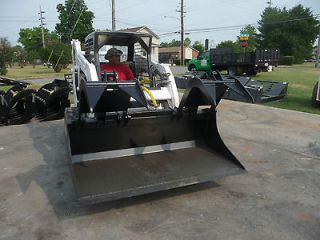 Bobcat Skid Steer Mounted 72 Dual Cylinder Bucket Grapple   Will Ship 