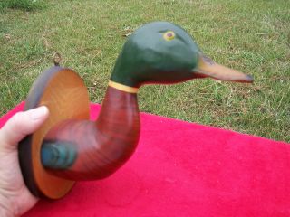 Vintage Mallard Duck Head Plaque Hunters Trophy