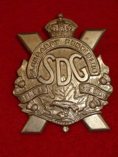 Stormont, Dundas & Glengarry Highlanders WW2 Cap Badge