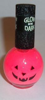 Blue Cross Beauty Halloween Pumpkin Glow in The Dark Pink Glitter Nail 