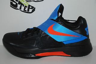   Nike Zoom KD IV Away OKC Thunder Black/Blue/Orange Kevin Durant DS 4