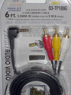   RCA Gold Plated Camcorder Portable MP4 DVD Video Player AV TV Cable