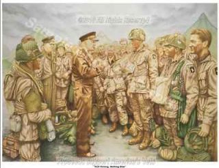    Eisenhower meets 101st Airborne leaving for Normandy on D Day Art
