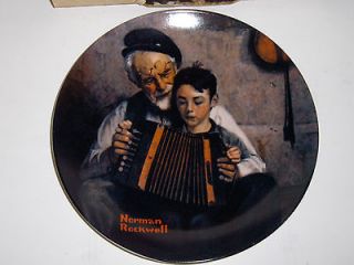 NEW~Vintage~THE MUSIC MAKER~Norman Rockwell Collector Plate~Fine China 